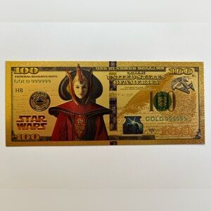Star Wars 24K gold foil/plated novelty note